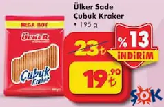 ÜLKER SADE ÇUBUK KRAKER 195 G fiyat ve kampanya bilgisi